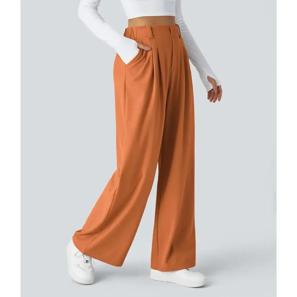 NWT Halara Flex™ High Waisted Pocket Wide Leg Waffle Work Pants Size XS Tall - Picture 1 of 9